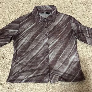 Motel Rocks sheer crop button up